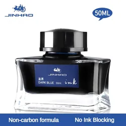 Vibrant Color Ink Glass Bottle for Fountain Pen Refills - School & Office Writing Supplies (Dark Blue 50ml)