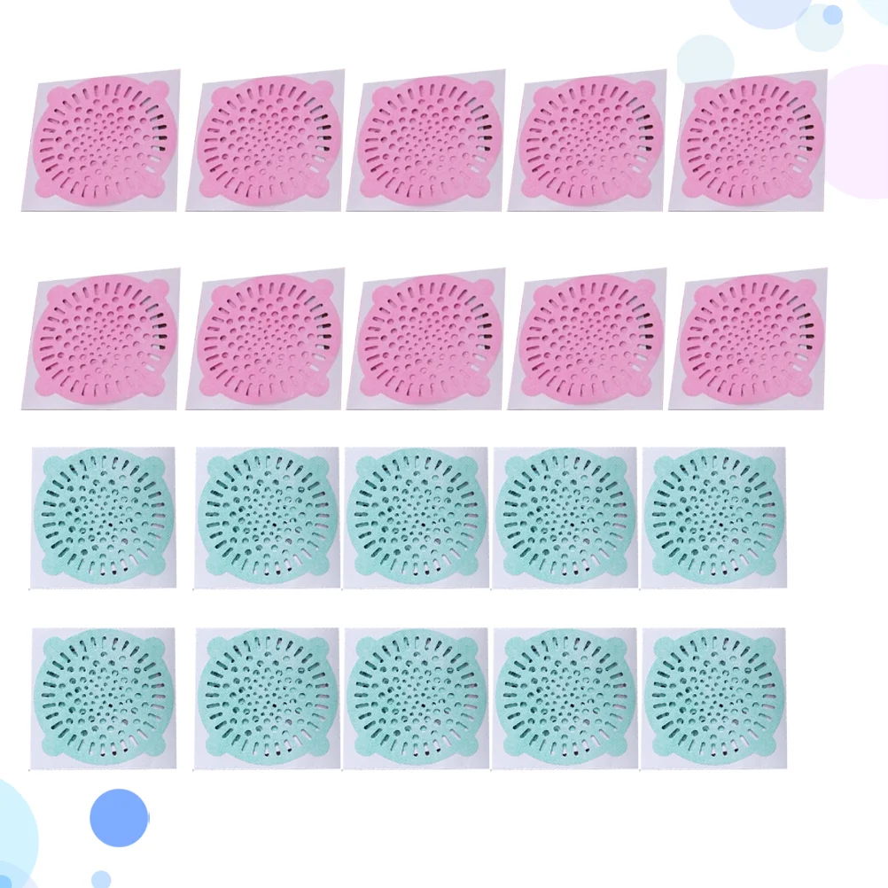 

40pcs Hair Filters Disposable Drain Sticker Hair Filter Floor Drain Sink Bathroom Cleaning Drain Stopper Non-woven Fabric
