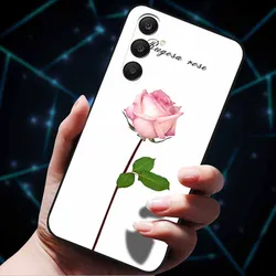 3D Floral Embossed Soft Silicone Phone Case - Elegant Back Cover Shell - -Samsung A35 5G (Wine red)