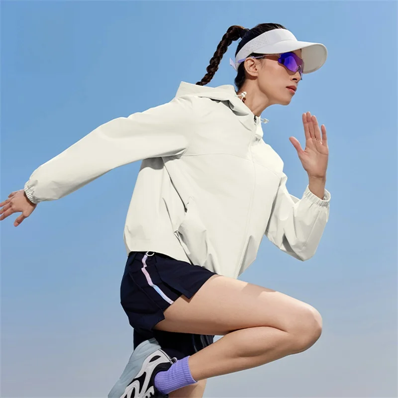 조던 여성용 윈드브레이커 봄 신상품 야외용 후드 방수 QDBFD2253235 스포츠웨어 캐주얼 의류 폴리에스테르 섬유