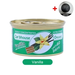 Luxury Car Aroma Diffuser - Elegant Wooden Fragrance Canister and Ornament (Vanilla)