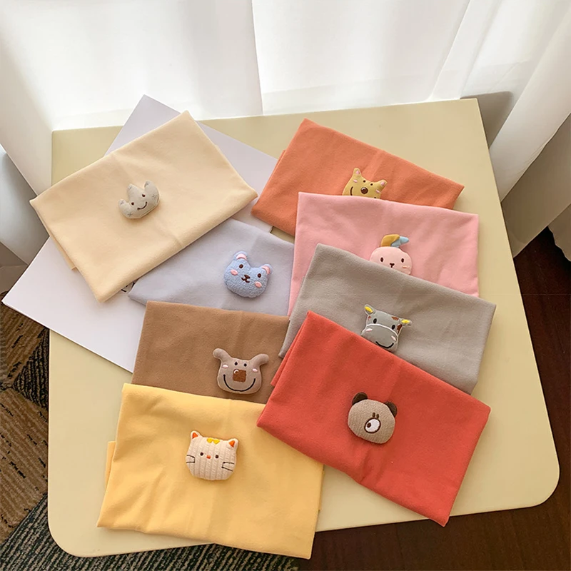 Cute Cartoon Children Velvet Scarves Animals Boys Girls Autumn and Winter Kids Warm Pullover Headscarf Baby Neck Warm 1-12Y