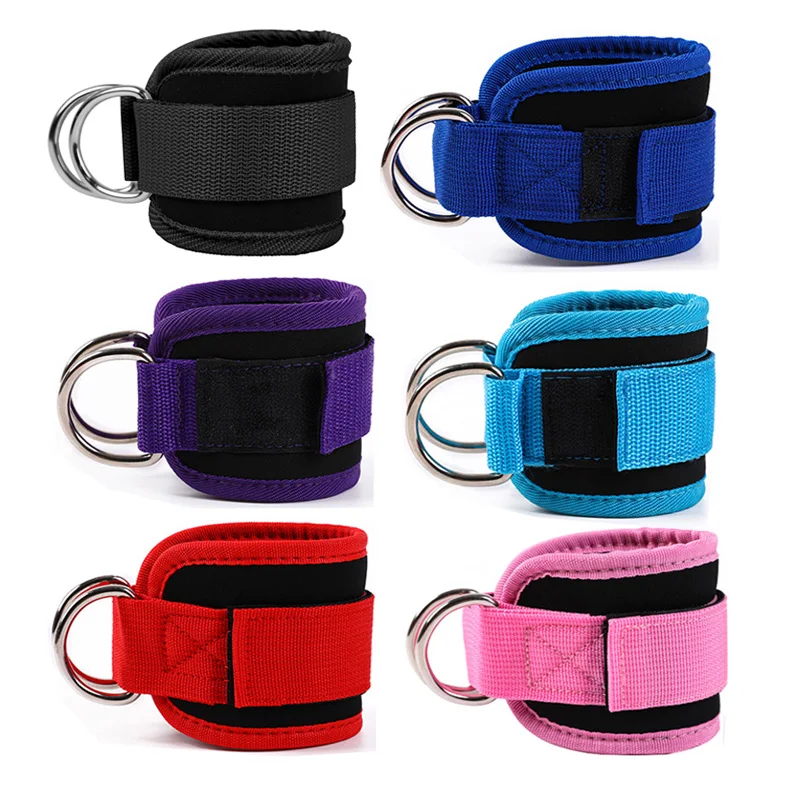 Gym Ankle Straps Adjustable Neoprene Padded Cuffs Ankle Weight Leg Fitness sports Training equipment For Cable Machines 1PC fitness ankle straps ankle straps ankle wrist cuffs ankle wrist weights