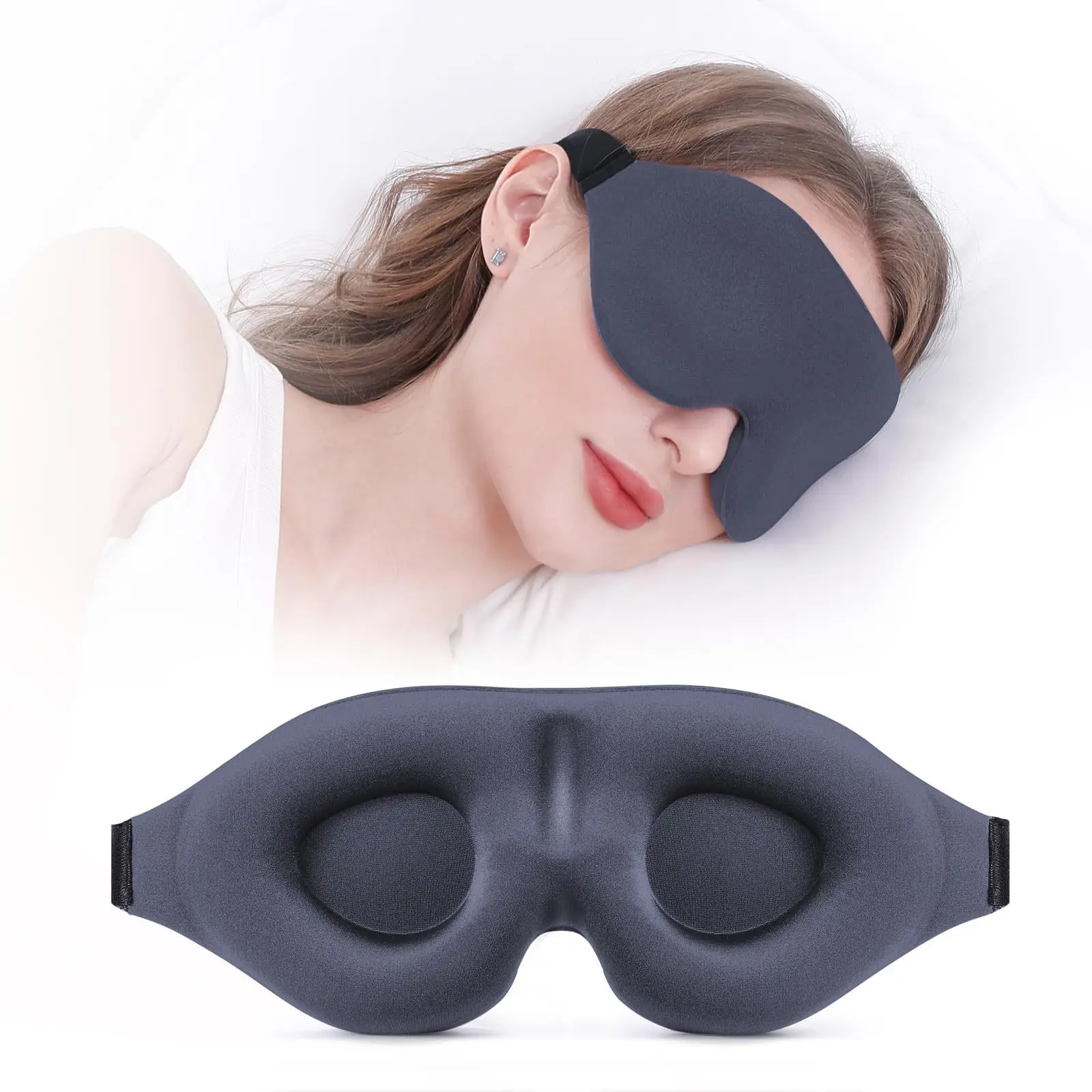 3D Contoured Sleep Mask - Light-Blocking & Comfortable for All Genders