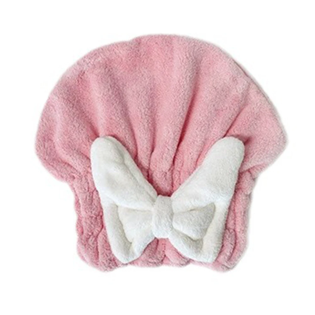 Description Picture 6 of itemFast Drying Hair Turban Wrap Towels Shower Cap Quick Dry Magic Hair Turban Wrap Bow-Knot Shower Cap for Girls/Women