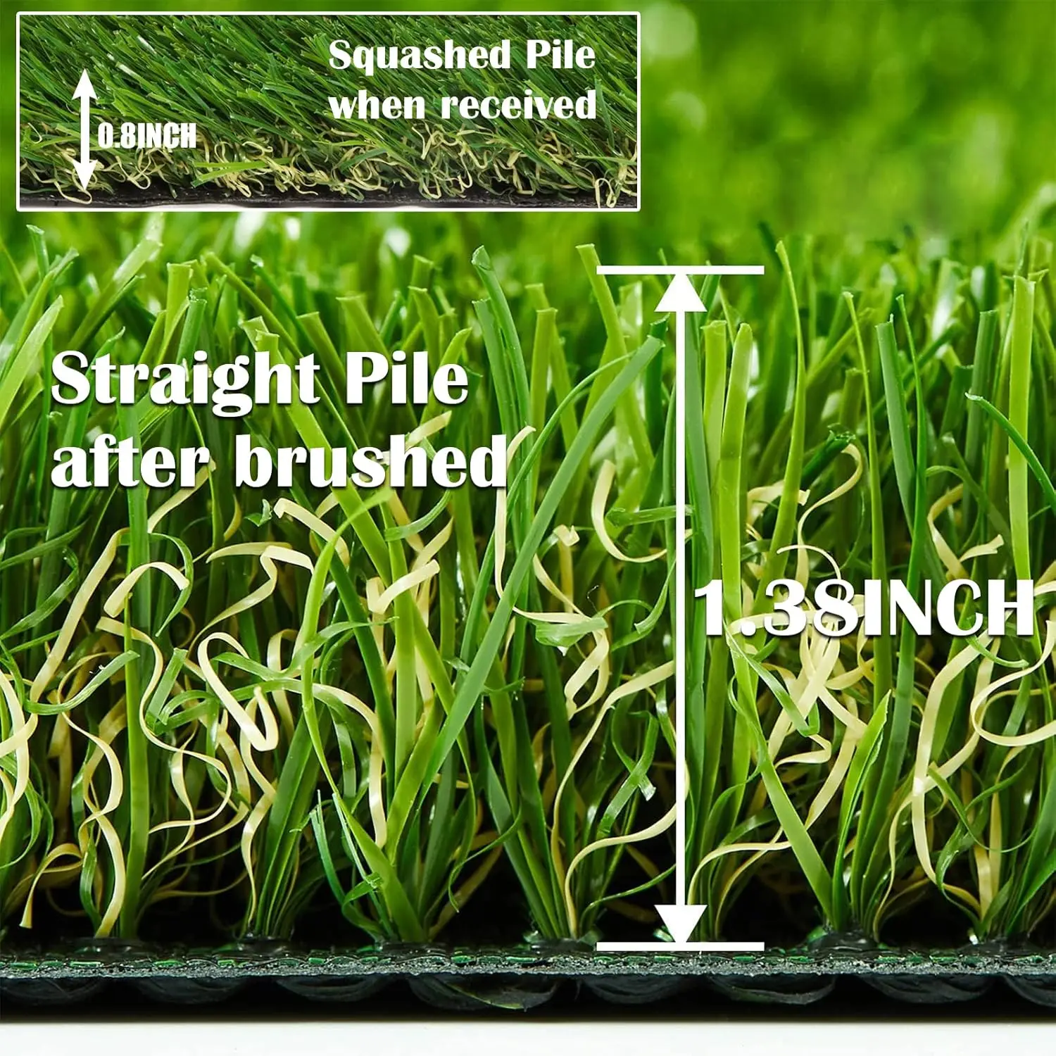 Artificial Grass Rug 4 FT x 6 FT Fake Faux Grass Indoor Outdoor Patio Garden Lawn Landscape Synthetic Mat Realistic Turf