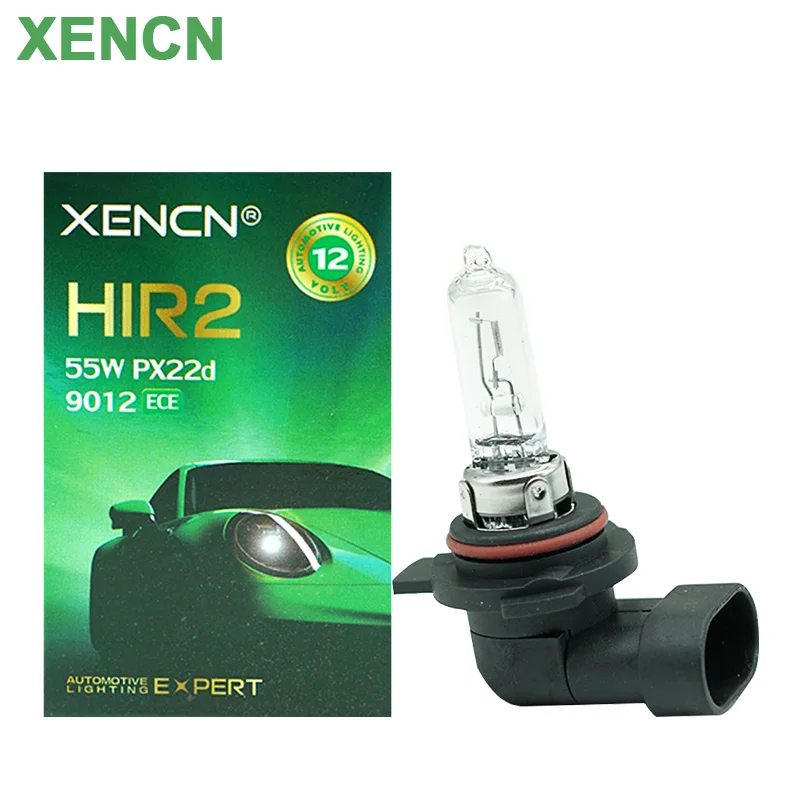 

XENCN HIR2 9012 Car Headlight 12V 55W PX22d 3200K Standard Halogen DRL Auto Original Lamp Genuine Light Bulb, Pair