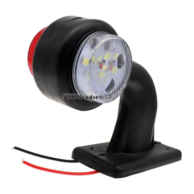 8-Pack Mini Rubber LED Marker Lights For Trailers & Trucks - 12V/24V Red & White
