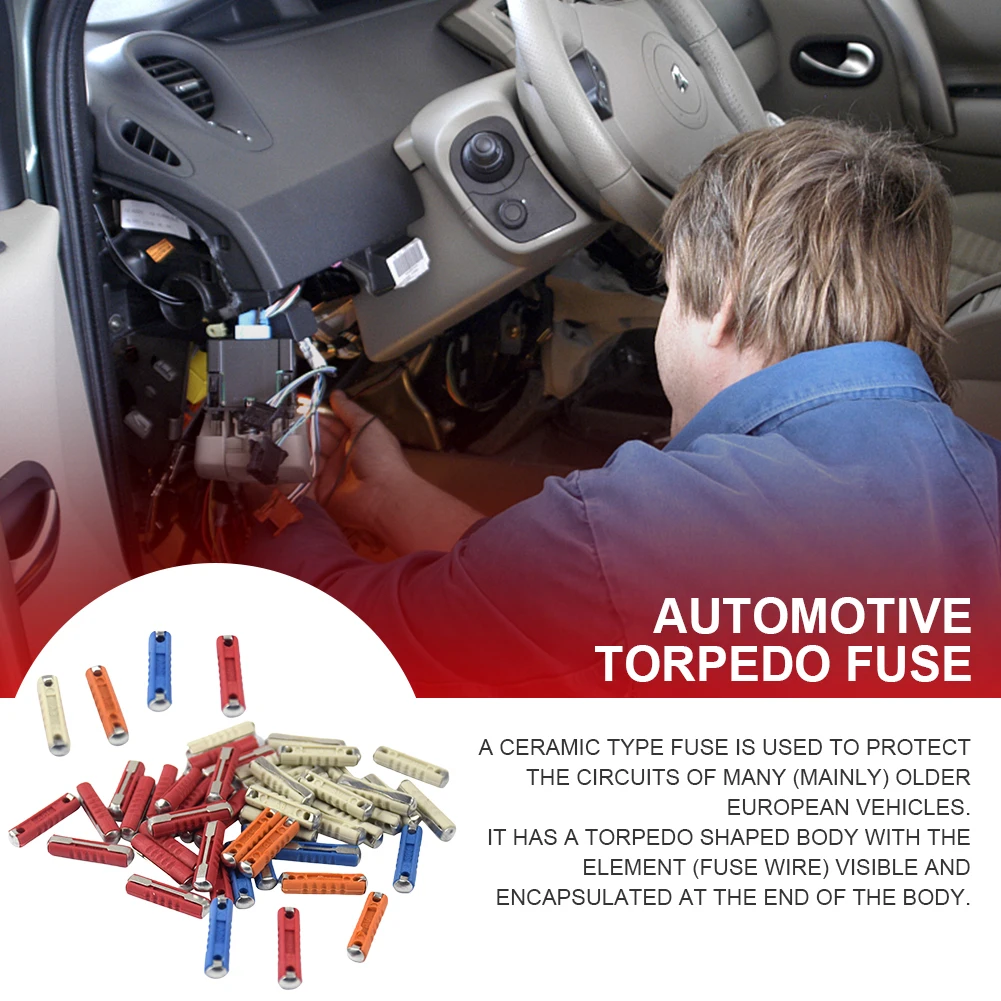Aukenien Trattore Set Fusibili A Siluro Ceramica Assortiti - 120 Pezzi, 5A-40A, Per Auto E Moto D'Epoca Set Fusibili Ceramica Assortiti - Foto 9