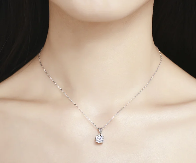 Niedliche runde CZ-Geburtssteine, Geburtstagssteine, 925er Sterlingsilber, Pingente-Anhänger, Halskette für Frauen, Mädchen, Freund, Schmuck, Bijoux – Detail 21
