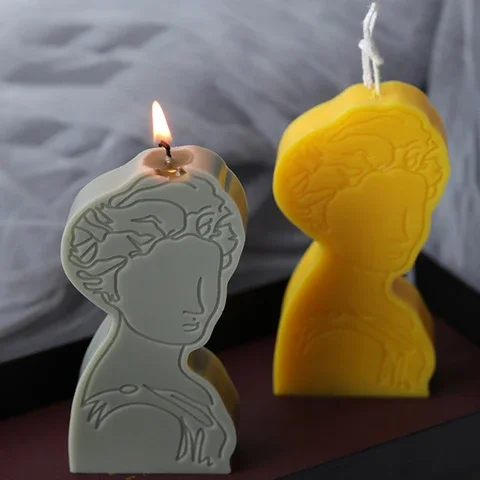 

Silicone Wax Mould Simple Design Art Lemon Vase Geometric Shape Candle Mold Fragrance Candle Making Soap Cake Decorating