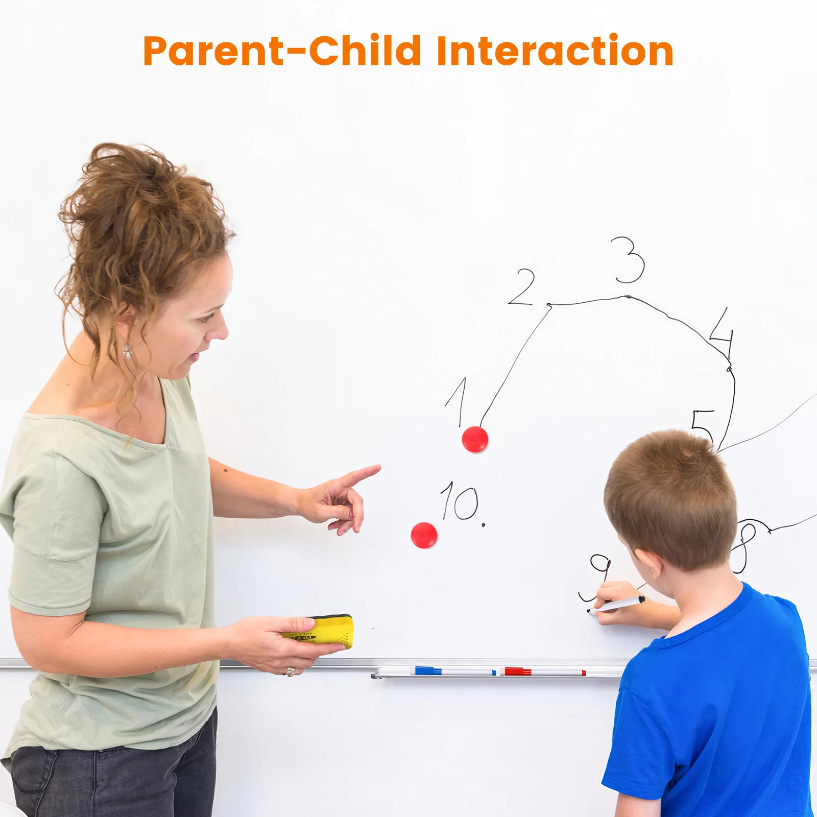 마법의 물 그림 펜, 마그네틱 화이트보드 키트, 화이트보드 펜, 화이트보드 핀, 어린이 화이트보드 후크, 스푼 포함