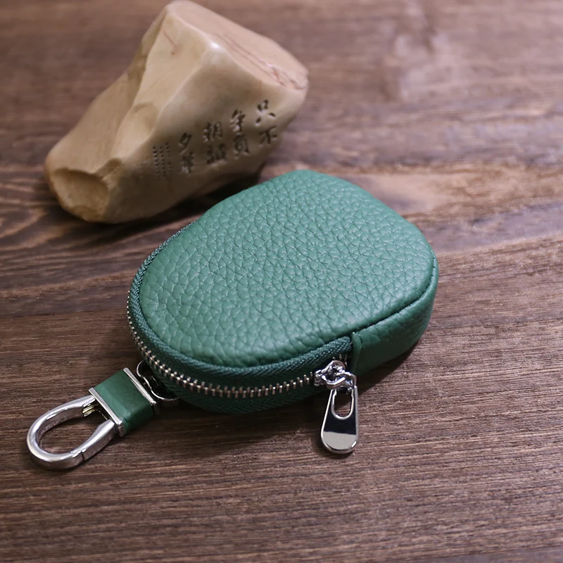 Minimalist Leather Key Holder and Multifunctional Keychain Wallet