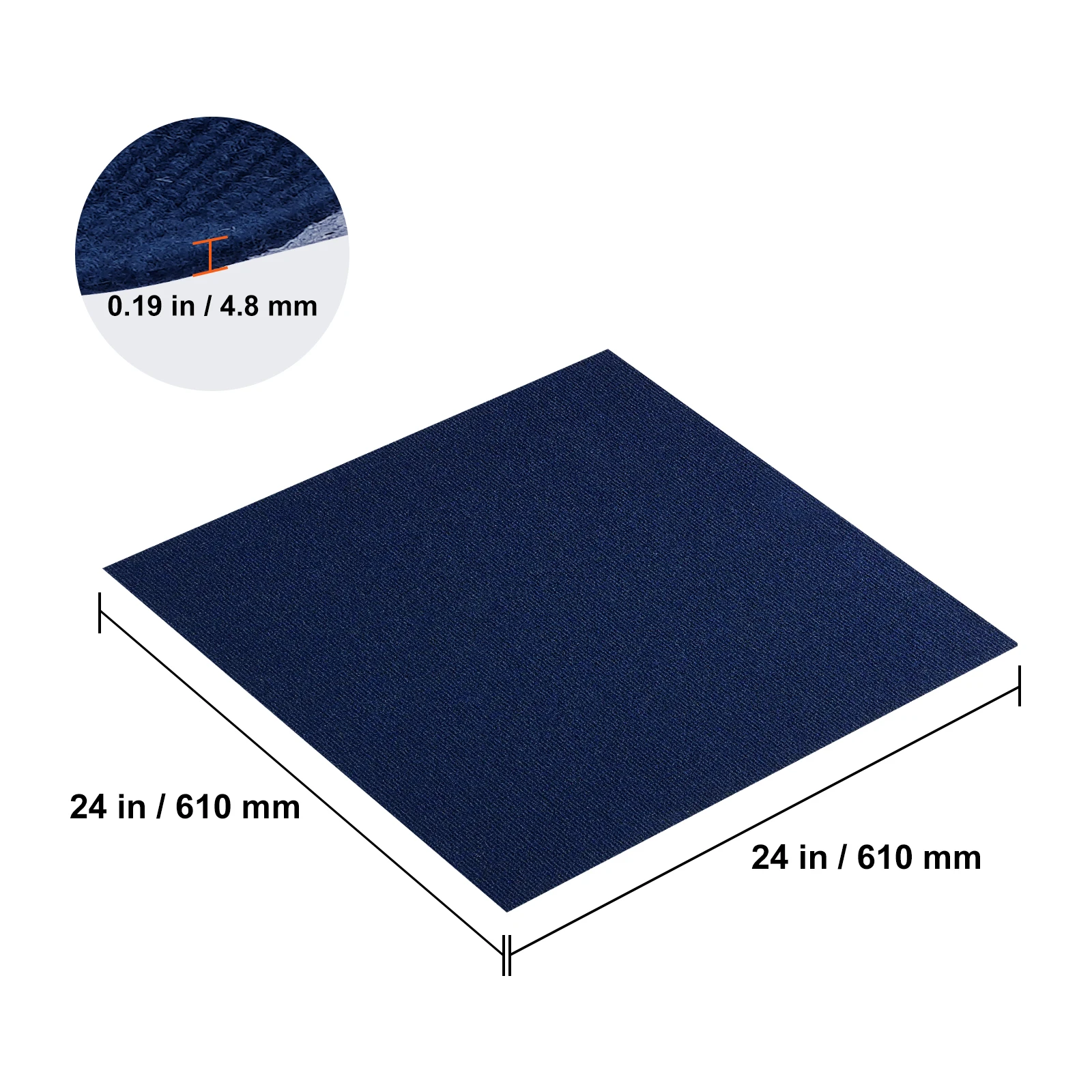 24x24in Dark Blue