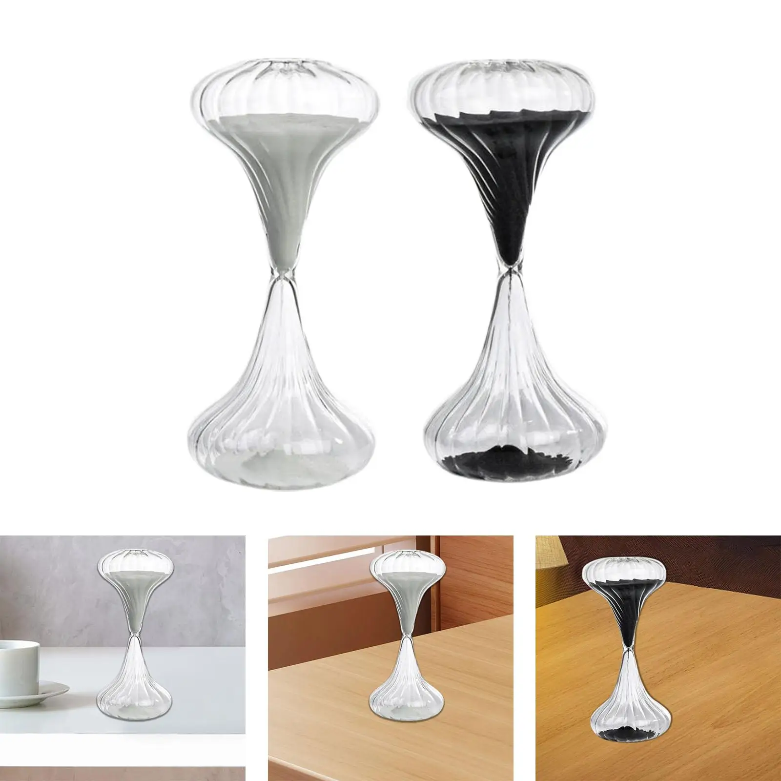 Glass Hourglass Valentine's Day Gift Creative Home Furnishings Hourglass Timer for Office Cabinet Bedroom Tabletop Festival