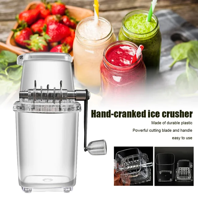 Hand Shaved Ice Machine Ice Blenders Tools Manual Ice Crusher for Home Kitchen Bar Multi-function Kitchen Supplies Portable 4
