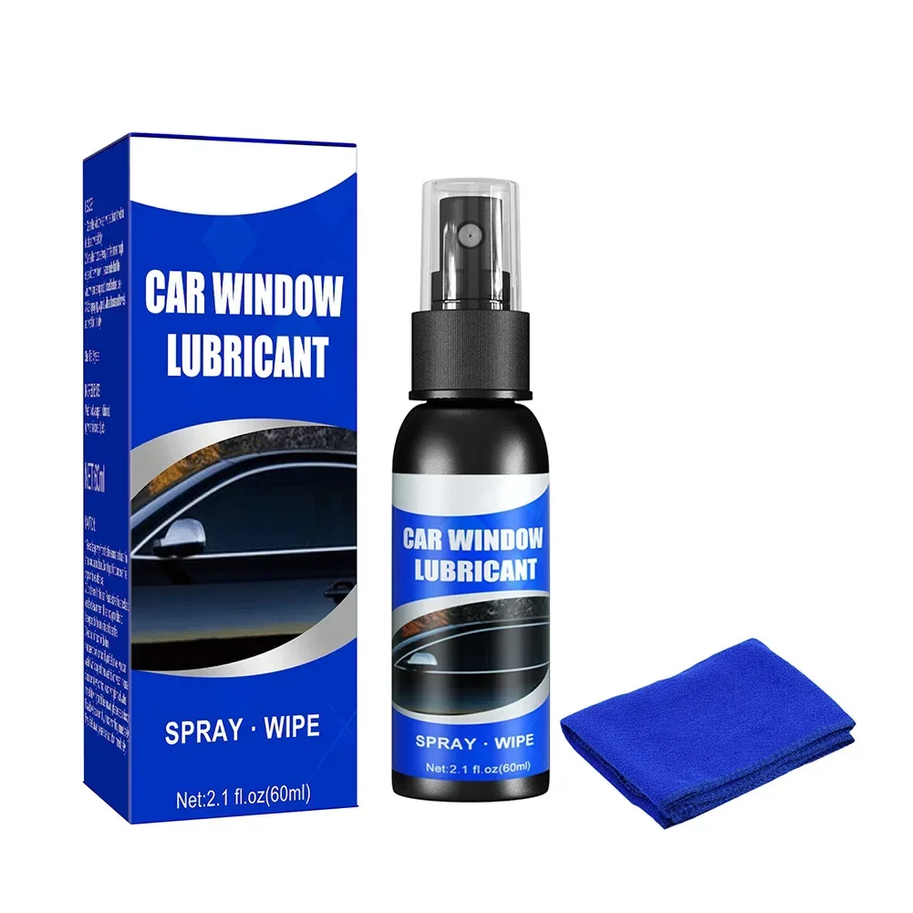 Car Lubricant 60ml Car Lubricant Window Door Rubber Strip Softening Spray Anti-rust Eliminates Noise Maintenance Window Lubricant Agent