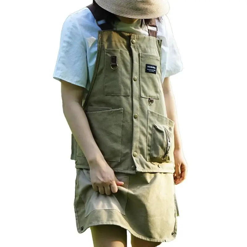 

Multifunctional Apron Fishing Vest With Pockets Outdoor Apron Photography Outdoor Jacket Adjustable Vest For Fishing Photography