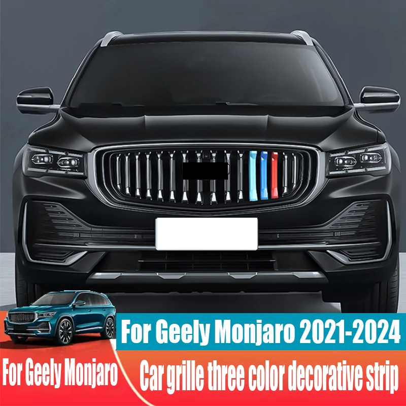 For Geely Monjaro ABS material grille three color decorative strip