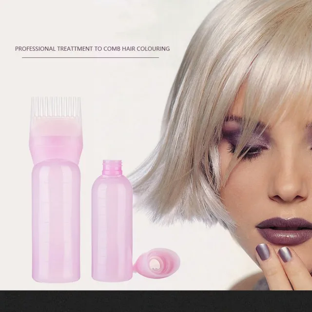 4 colori Applicatore di tintura per capelli Bottiglie di pennello Bottiglia di shampoo per tintura Pettine di olio Bottiglia di tintura per capelli Applicatore Strumento per lo styling del parrucchiere 2