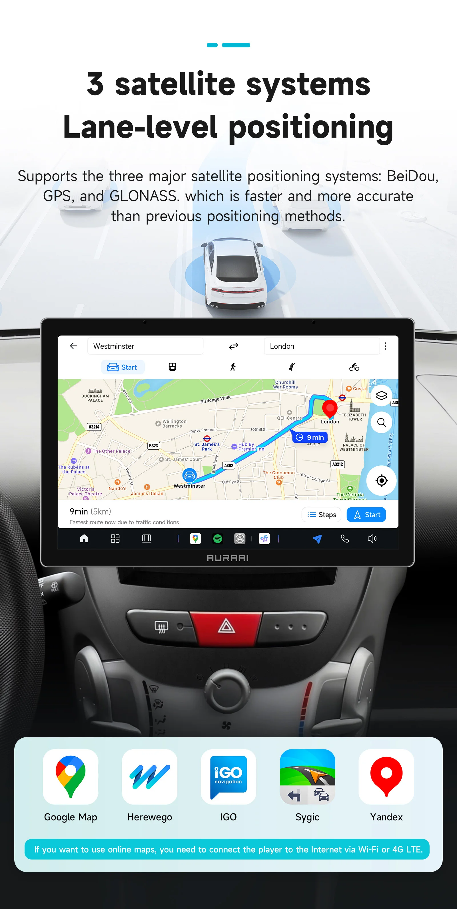 AURAAI X100 Android Autoradio für Peugeot 107 2005-2014 Citroen C1 Toyota Aygo Auto CarPlay RDS DSP GPS ADAS 360CAM 2K Bildschirm – Detail 26