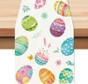 Easter Bunny Gnome Table Runner 13x72 Inch Eggs Rabbit Ears Floral Spring Seasonal Holiday Kitchen Dining Table Decoration 1