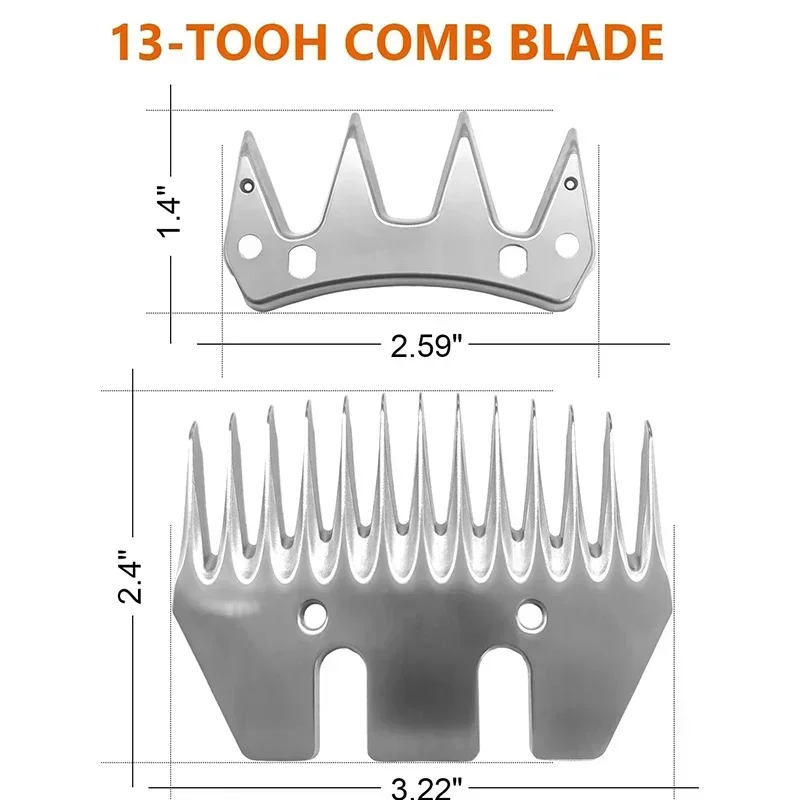 13 Tooth Shearing Replacement Blades for Sheep Clippers