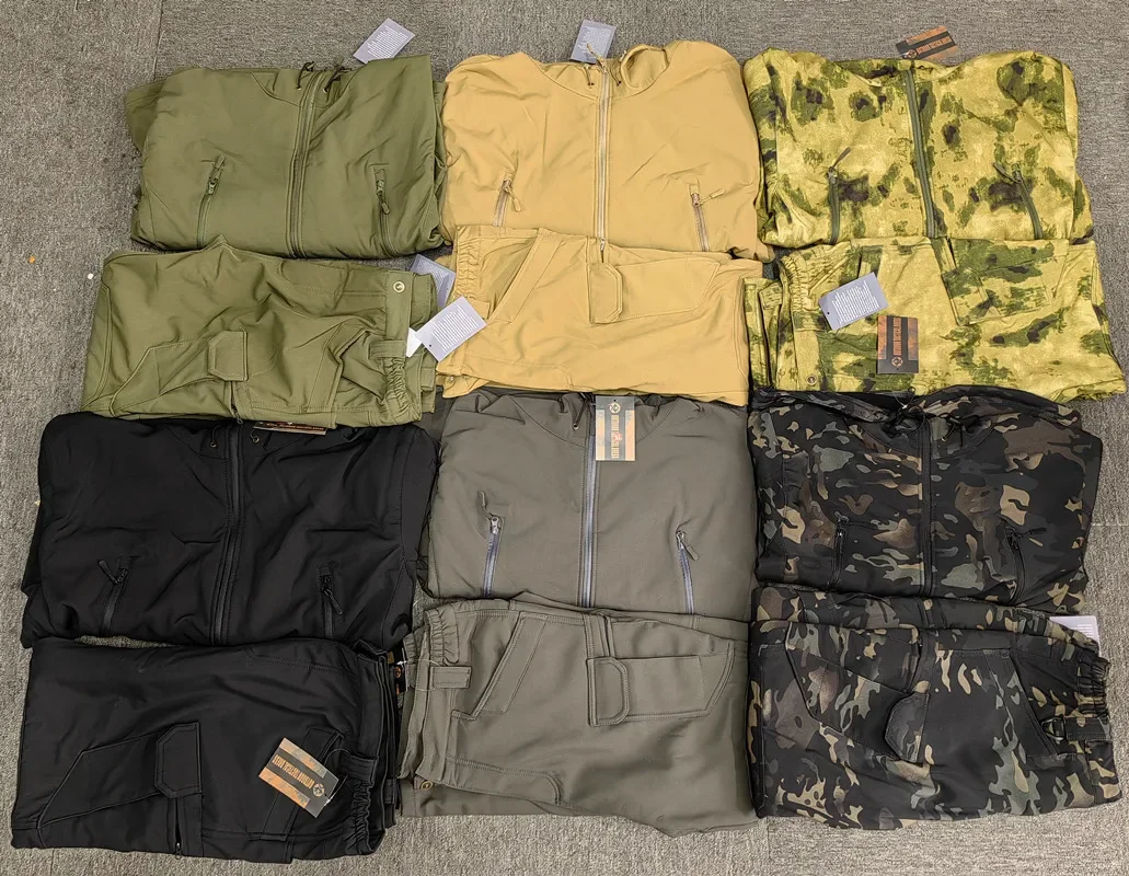 Tactical Outdoor Combat Men's Jacket Outfit Fleece Warm Suit Warm Keeping Suit Hunting Clothes Soft Shell Militry Uniform
