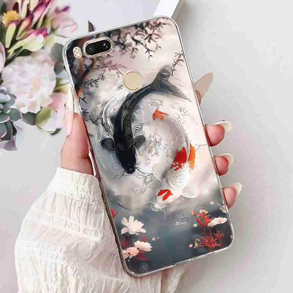 Love Pop Print TPU Soft Silicone Phone Case with Floral Design