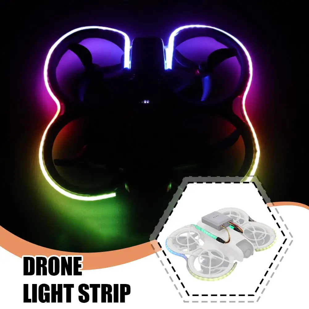 Bande lumineuse LED pour drone, silicone, étanche, 9 modes, bouton ou Bluetooth