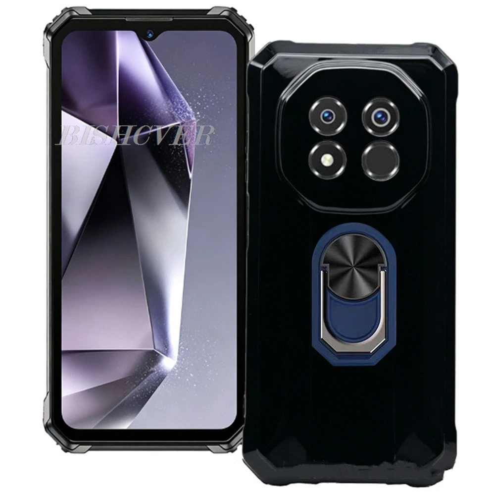 Versatile TPU Soft Silicone Smartphone Cover with Back Ring Holder Bracket