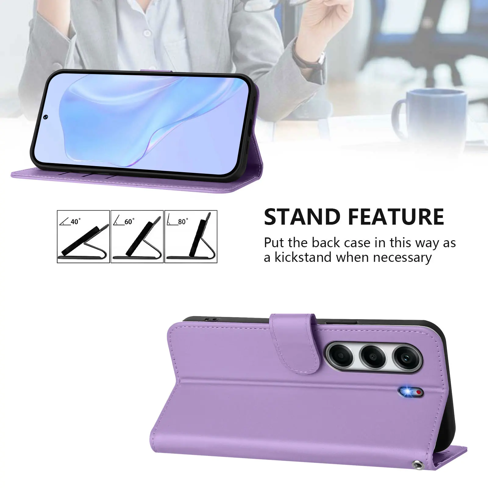 Premium Sunjolly Leather Flip Wallet Phone Case Cover