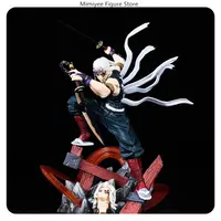 ⁦مجسم أنمي ديمون سلاير - تينغن أوزوي هاشيرا برأسين تبديل 27 سم | Demon Slayer Tengen Uzui Hashira Double Head Sculpt 27cm⁩ - الصورة ⁦2⁩