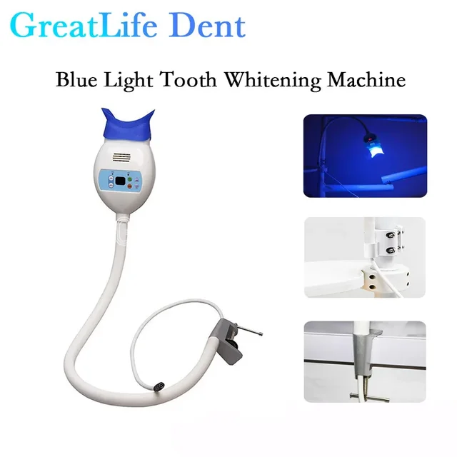 GreatLife Tooth Whitening Machine 8LEDS Dental Cold Light Lamp Bleaching Light Blue Light With LED Display Screen