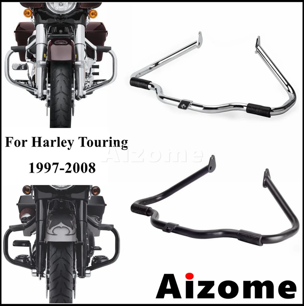 

Мотоциклетные противоударные бамперы, противоударные бамперы для Harley Touring, защита двигателя Road King Electra Street Glide Ultra Classic 1997-2008