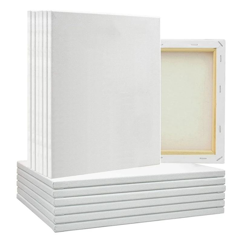 Stretched Canvases for Painting 8X10 Inch 12 Pack, 10 Oz Triple Primed