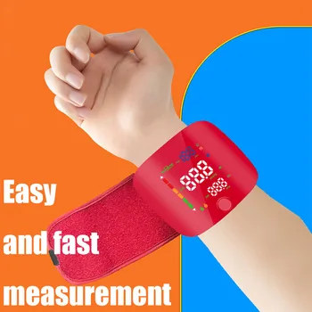 New Wrist Blood Pressure Monitor Digital Voice Heart Rate Blood Pressure Monitor  LED Digital Screen Rechargeable Home Medical 5