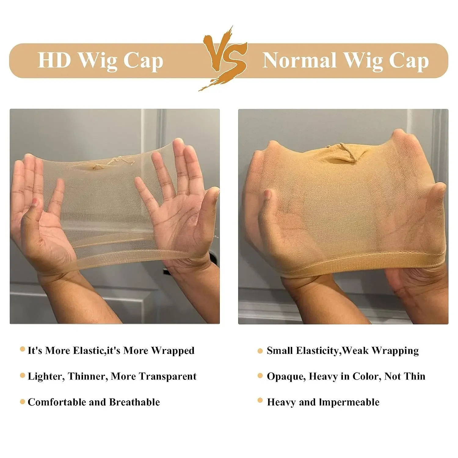 Wig Caps Transparent Wig Cap for Wig Stocking Caps For Women 1/5/10 Pack Invisible HD Cap For Lace Front