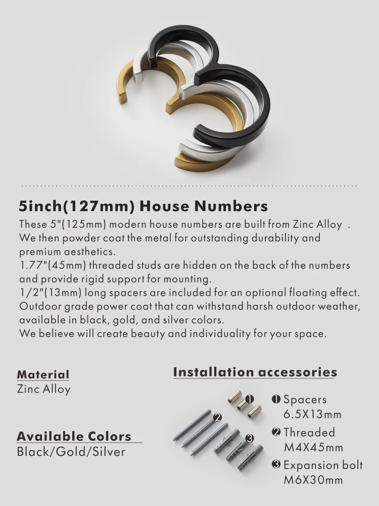 Nurlin Luxury House Numbers 2