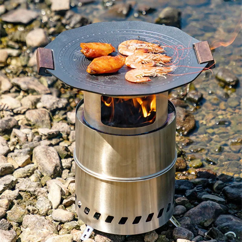 Portable Firewood Brazier Wood Burning Camping SUS Smokeless Fire Pit Outdoor 화로접이식 화로대