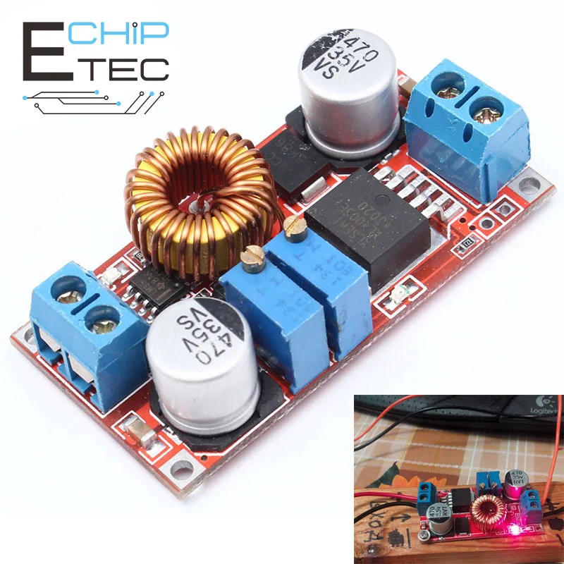 

Free shipping DC Buck Converter 5V-32V to 0.8V-30V 5A Constant Current LED CC CV Driver Li-ion Battery Charging Module