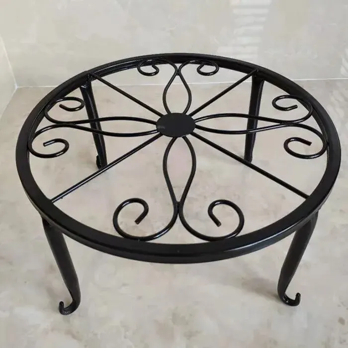 Elegant Cast Iron Plant Stand - Vintage Metal Flower Pot Holder