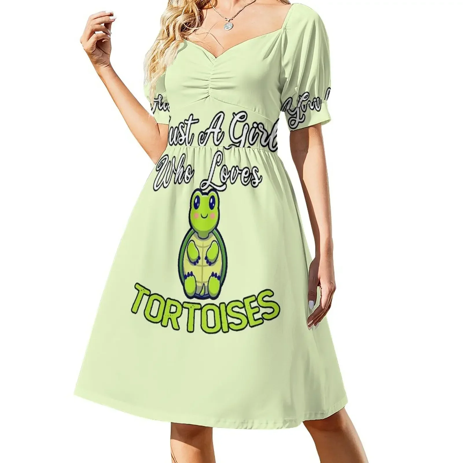 Solo una chica que ama las tortugas / Chicas tortuga / Ideas divertidas de regalos para amantes de las tortugas: vestido de manga corta, ropa de playa