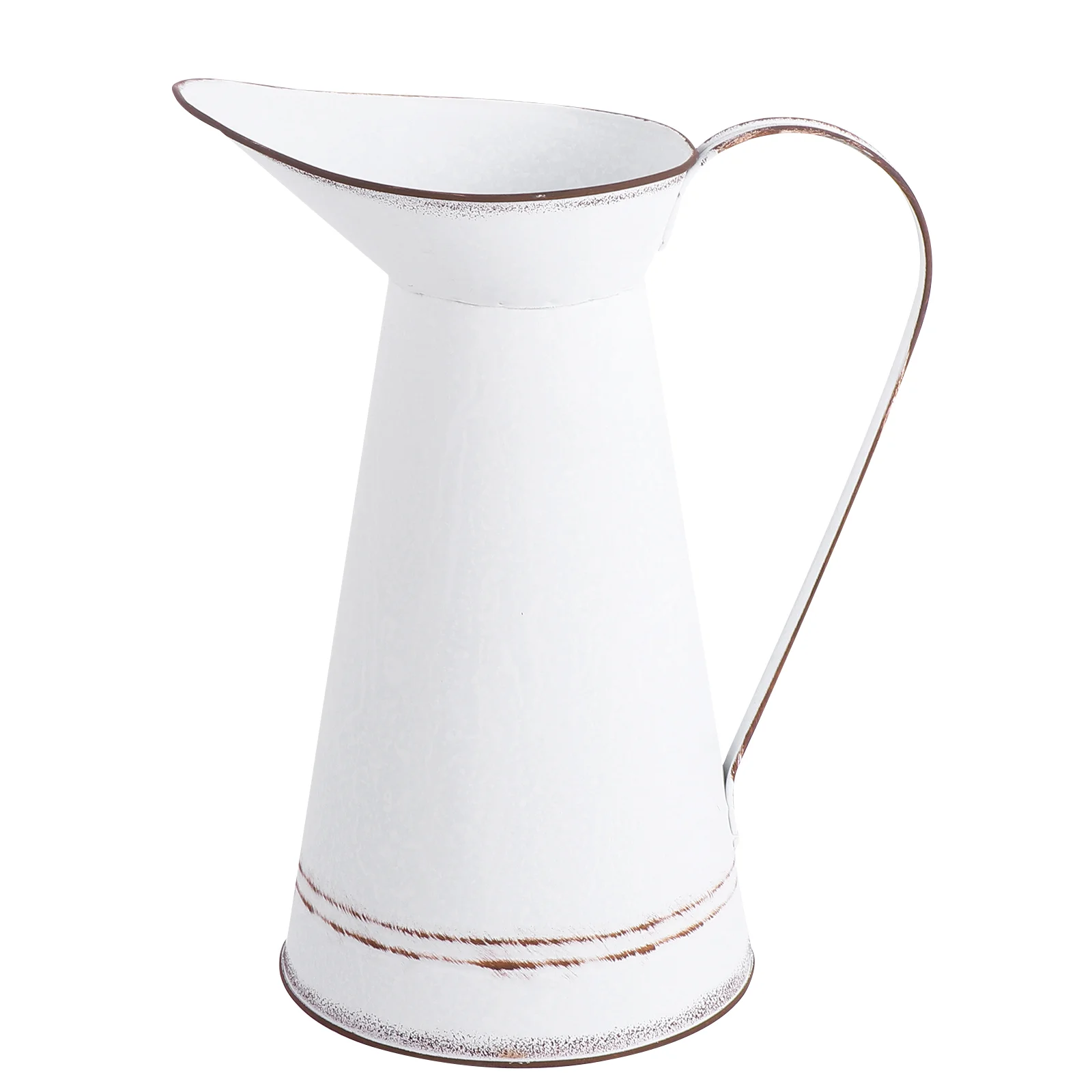 

Galvanized Flower Pitcher Rustic Chic Vase French Style Flower Jugs Vintage Milk Jug Metal Pitcher Handle Decorative Flower Vase
