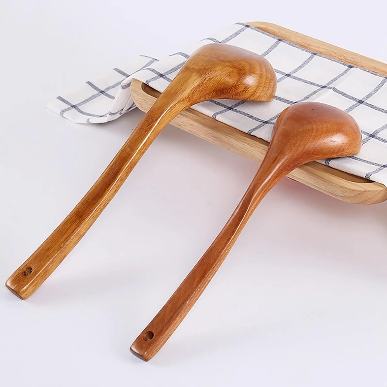 Kitchen Accessories Japanese Solid Soup Ladle Long Handle Hot Pot Spoon Kitchen Cooking Utensil Spoon Porridge