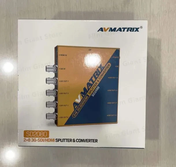 AVMATRIX SD2080 2x8 SDI/HDMI 호환 스플리터/크로스 컨버터, 1 x/1 x 3G-SDI-4 x 3G-SDI/HD 전문 방송