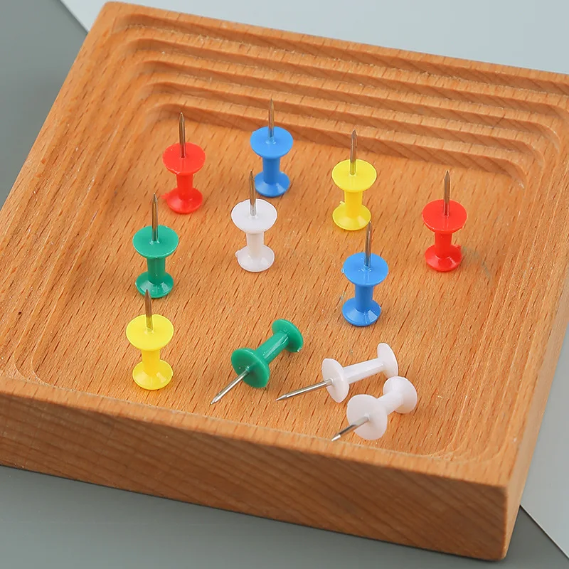 50 Plastic I-shaped Nails Per Box Painted with Cork Board Fixed with Markers Painted Office Colored Large Head Map Nails