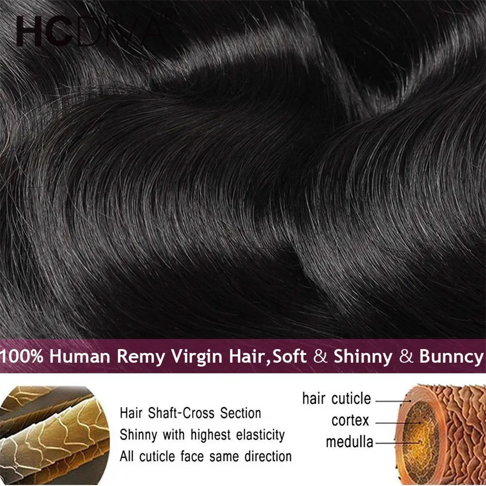 Body Wave Bundles Human Hair Brazilian Hair Weave Extensions 1/3/4 PCS Remy Human 10-40inch Body Wave Extensions