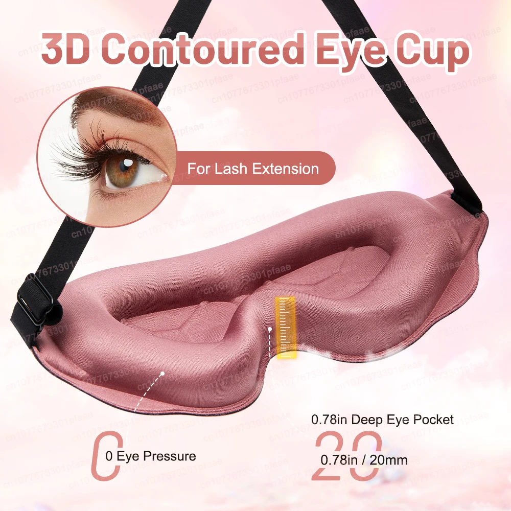 3D Sleep Mask Sleeping Aid Blindfold Block Out Light Portable Soft Memory Foam Face Mask Eyeshade Comfort Night Breathable Mask