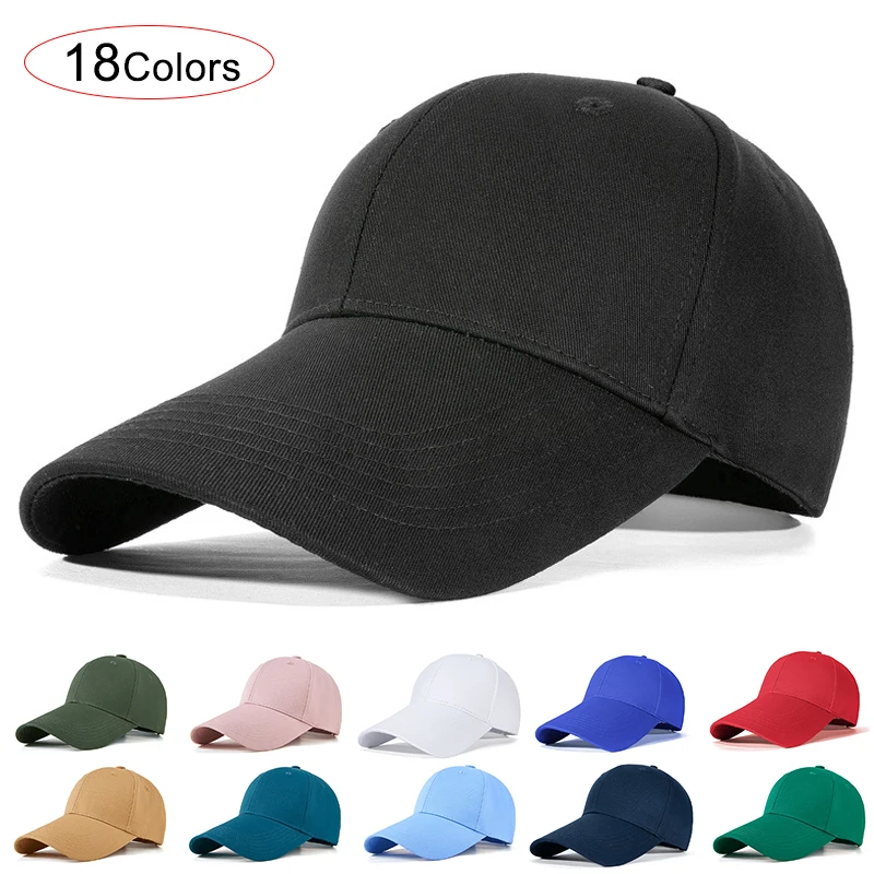 Long Brim Baseball Cap For Men Trucker Caps Women Curved Eaves Sun Hat
